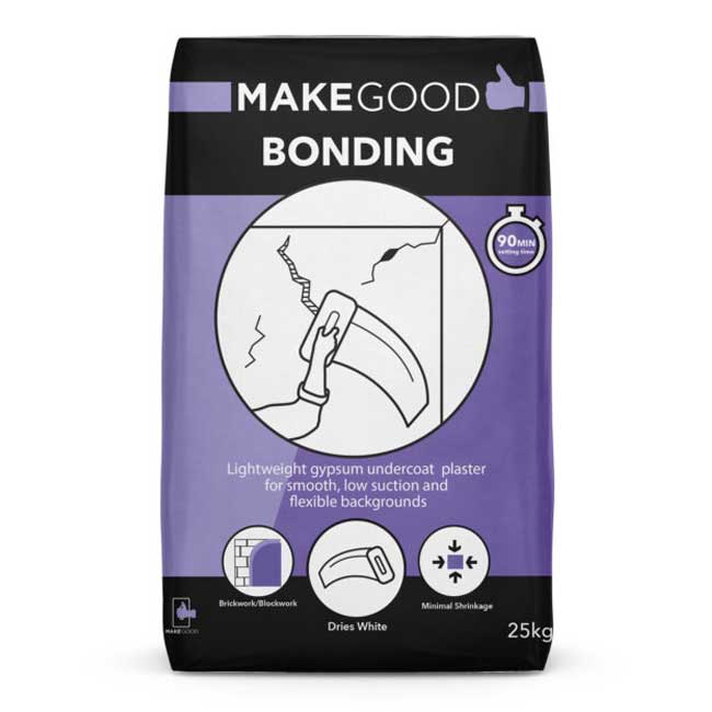 Make Good Bonding. A high-quality, gypsum based material for filling, patching and chasing in large and small areas.